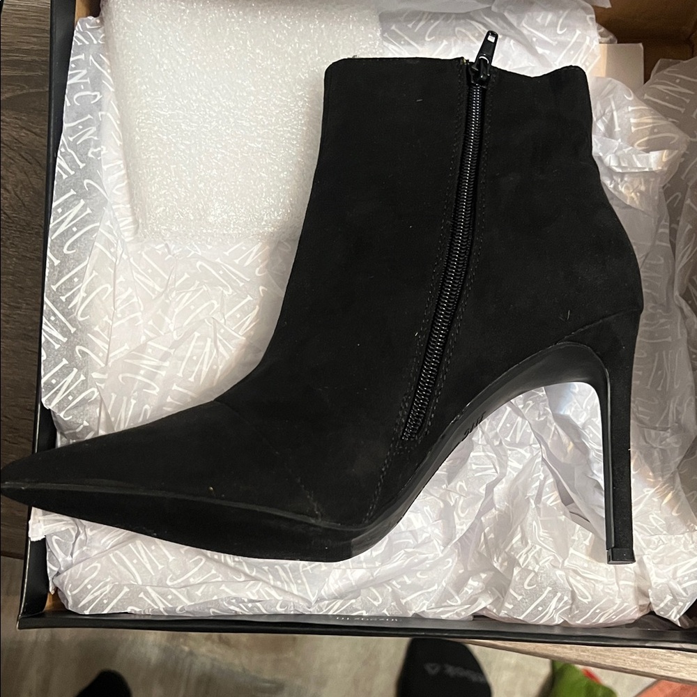 INC International Concepts Black Heeled Boots